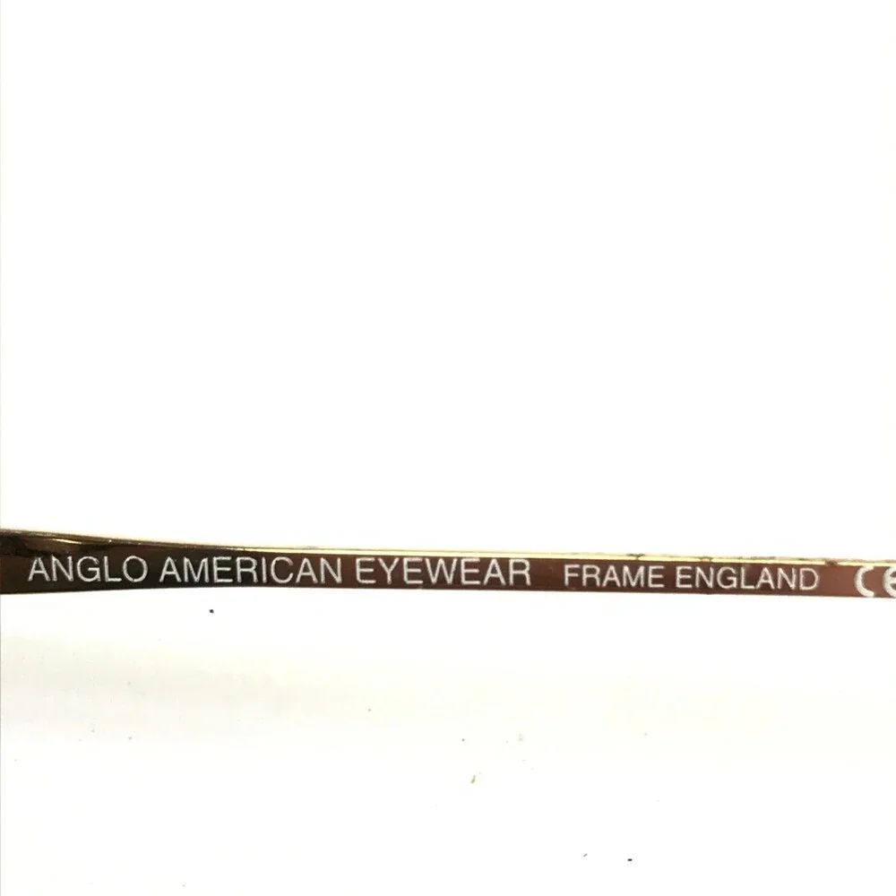 Anglo American Eyeglasses Frames MOD.7102 BLK Black Gold Oval 54-17-135